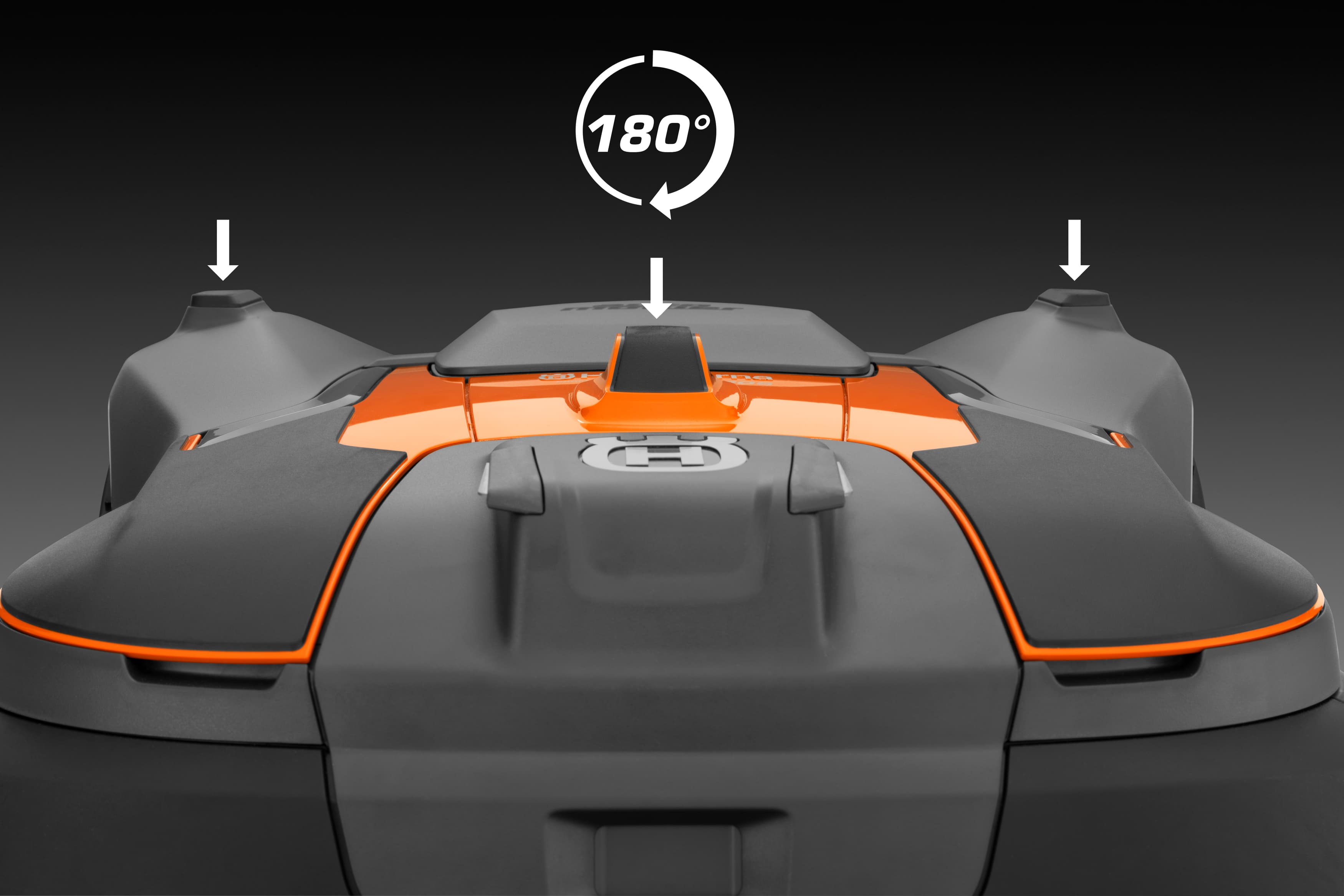 The body's rubber support provides a stable upside-down position for non-slip transport and storage. The position also enables easier maintenance on hard surfaces without causing scratches and damage to the body. image